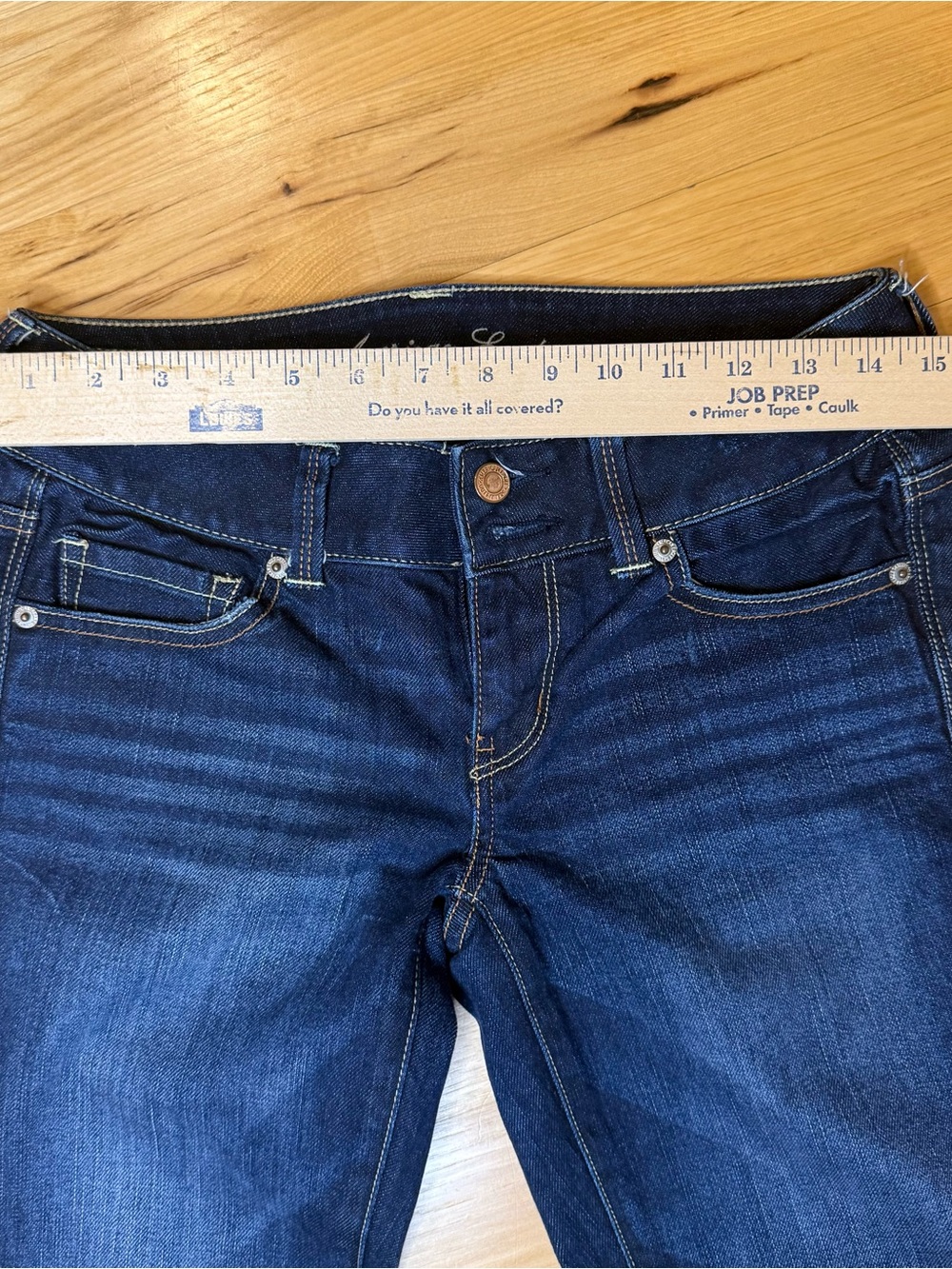 American Eagle Outfitters Women’s Dark Blue Straight crop Jeans - Picture 5 of 10